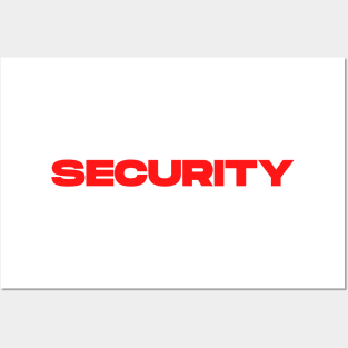 Security in Red Lettering Posters and Art